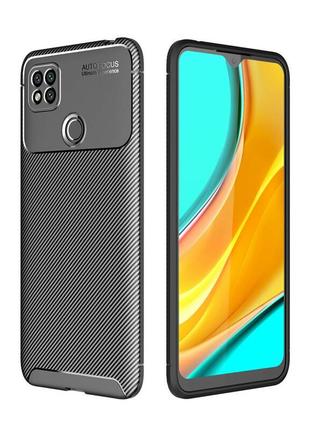 Чохол fiji ultimate carbon для xiaomi redmi 10a противоударный бампер чорний