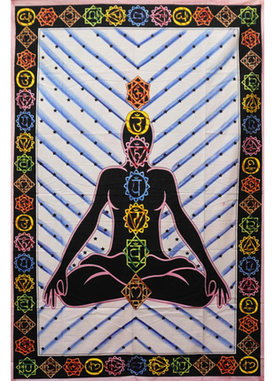 Покривало односпальне 7 чакр смужка