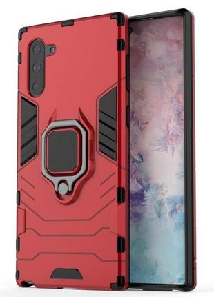 Чехол ring case для samsung galaxy note 10 (n970) бронированный бампер с кольцом красный