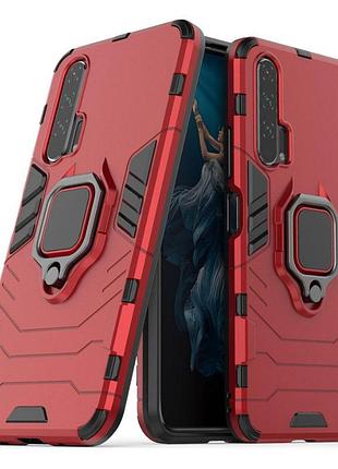 Чехол ring case для honor 20 pro бронированный бампер с кольцом красный
