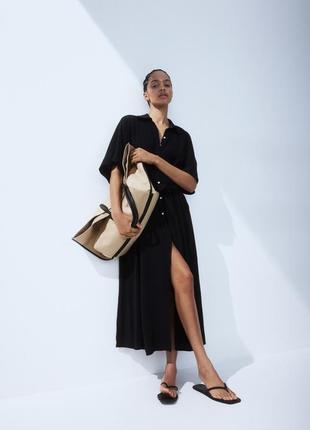 Сукня h&m, плаття сорочка, міді, максі рубашка, літнє платье