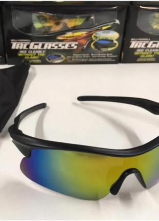 Окуляри тактичні сонцезахисні tag glasses поляризовані антивідблискові для водіїв різнокольорові7 фото