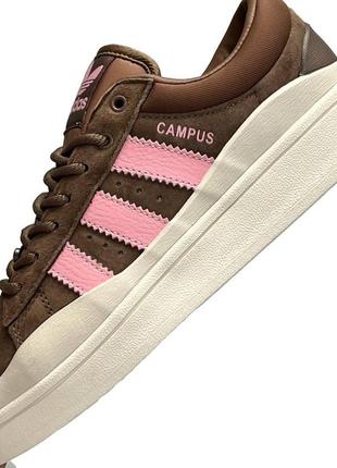 Adidas originals campus x bad bunny brown pink9 фото