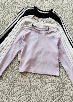 Кофта укорочена, топ 🖤💜🩶