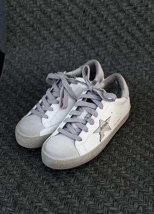 Грешные кеды женские кожа в стиле golden goose