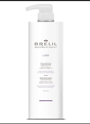 Шампунь для непослушных волос brelil smoothing shampoo liss 1000 ml