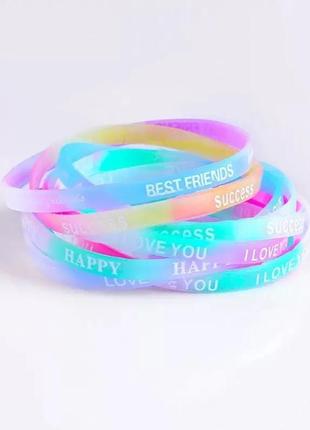 Силиконовый браслет "светоотражающий"
