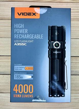 Ліхтар videx vlf-a355c cree xhp50.2 20w, 4000lm, ip68, type-c