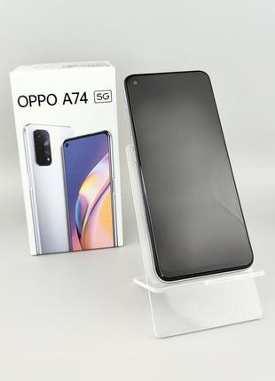 Смартфон 6.5" full hd oppo a74 5g 6/128 gb 5g 2 sim nfc 48/16 мп 8 ядер android 13 space silver factory6 фото