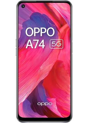 Смартфон 6.5" full hd oppo a74 5g 6/128 gb 5g 2 sim nfc 48/16 мп 8 ядер android 13 space silver factory3 фото