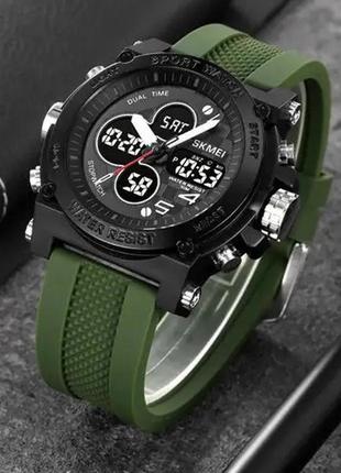 Чоловічий армійський водостійкий тактичний годинник skmei 2065ag / водостійкий uk-468 тактичний годинник