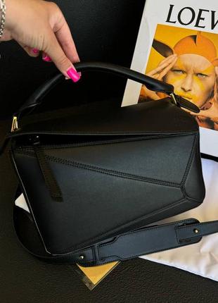 Женская сумка из натуральной кожи, кожаная сумка черная китай в стиле loewe puzzle лоиве ловле пазл
