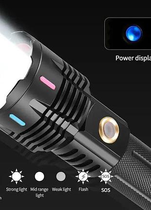 Фонарик bl g25 pm30-tg / водонепроницаемый фонарь / сильный фонарик / мощный аккумуляторный eg-617 лед фонарик