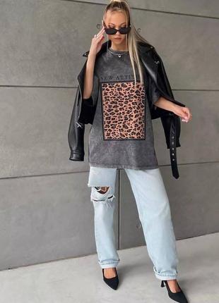 Футболка варенка леопард