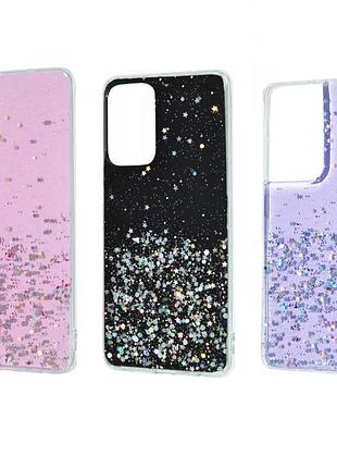 Чехол с блестками confetti для samsung galaxy a72 4
