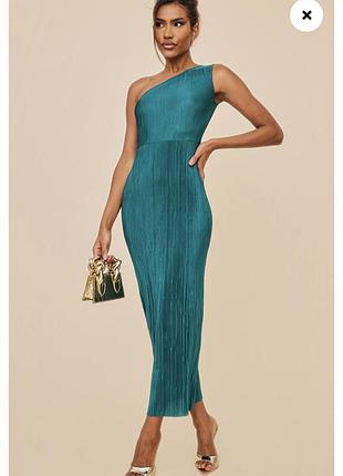 Макси платье на одно плечо plt