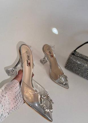 Туфли удобный каблук силикон 36 37 38 39 40 41 zara
