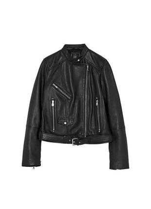 Натуральная кожаная куртка zara