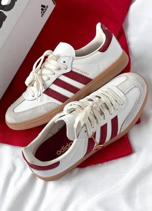 Кросівки в стилі samba white/red (sporty/rich )