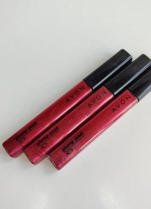 Блеск для губ с эффектом объема эйвон avon plum pout rose pucker