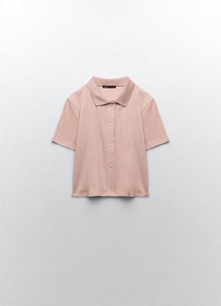 Футболка с пуговицами zara
