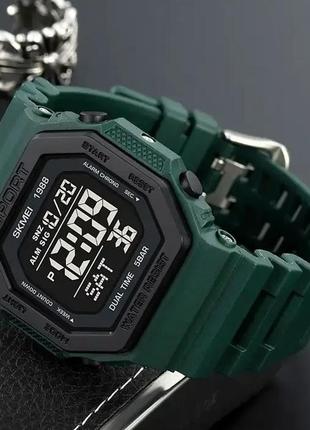 Часы наручные мужские skmei 1988dkgn, часы наручные электронные тактические, часы армейские оригинал5 фото