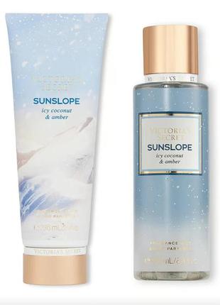 Набор sunslope icy coconut & amber victoria’s secret спрей+лосьон