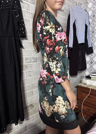 Качество классное платье в цветочный принт s 44