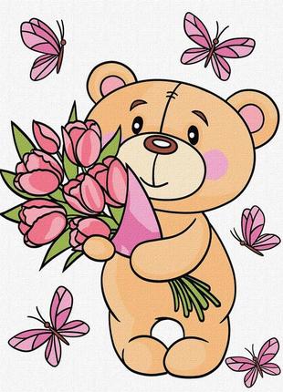 Картина за номерами чарівний ведмедик ідейка 30 х 40 kho6203