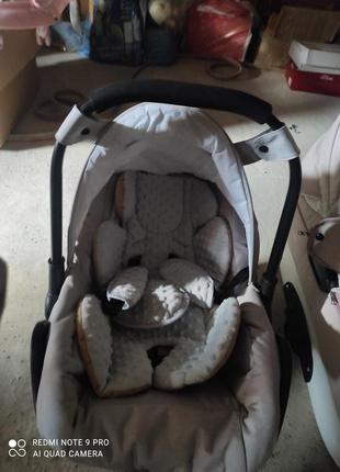 Детская коляска 3 в 1 adbor ottis (с матрасом, подушкой и другими средствами)