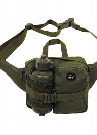 Тактическая поясная сумка с бутылкой для воды max fuchs olive 30943b