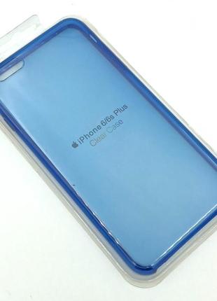 Прозрачный чехол на iphone 6+ / 6s+ синий