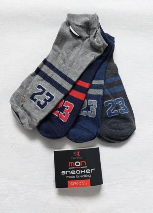 Комплект брендові короткі бавовняні шкарпетки 4пари footstar