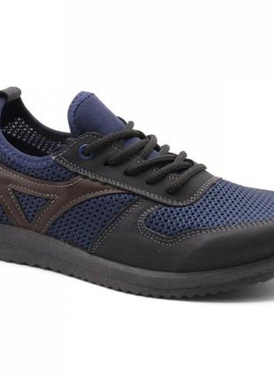 43 размер качественные кроссовки progress мужские текстильные лёгкие тонкие синие летняя обувь сетка