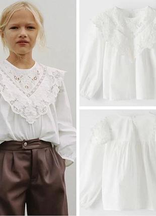 134 шикарная школьная блуза zara