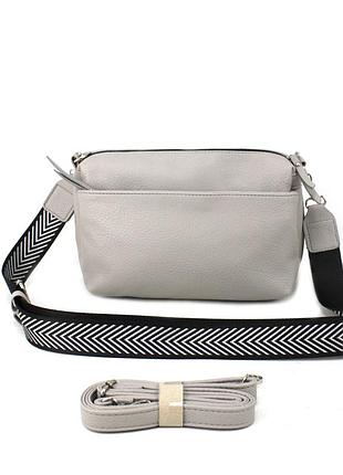 Сумка крос-боді жіноча voila 0-7664 сіра