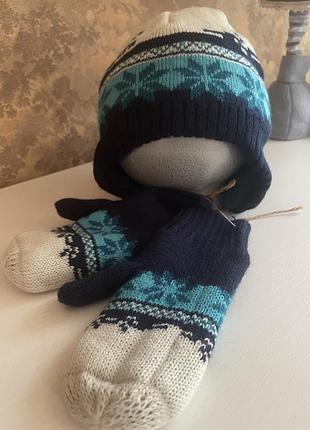 Набір шапка+рукавички для хлопчика h&m