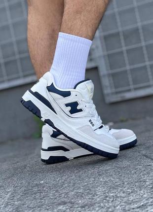 New balance 550 navy blue low 3