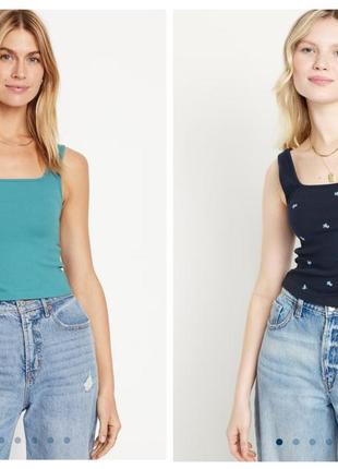 Майка рубчик кроп топ old navy