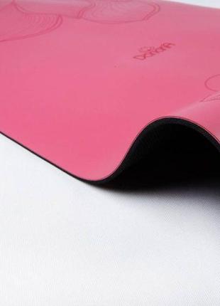 Йога мат эко-кожа dariana лотос 5мм 183х68см отличное сцепление с полом, гипоаллергенный