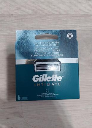 Змінні картриджі для гоління (леза касети) gillette intimate 6 шт. для інтимних зон2 фото