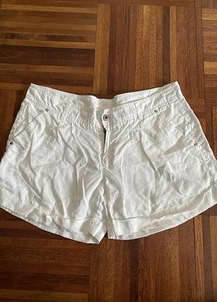 Нові дизайнерські білі льняні шорти  & melanie weniger l 42 швейцарія 🇨🇭