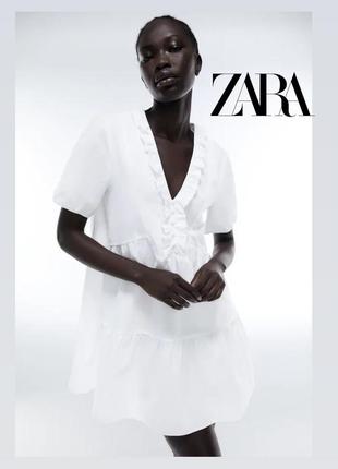 Стильное натуральное платье от zara