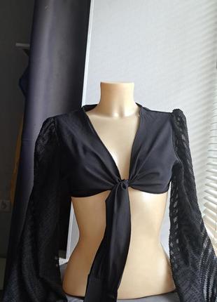 Укорочений топ з довгим рукавом 🌺