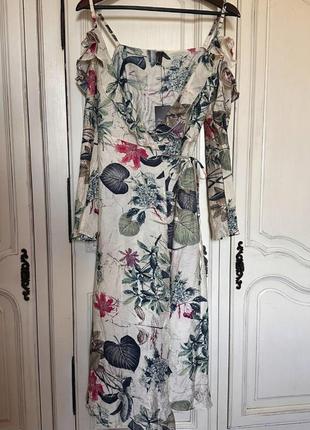 Женское хлопковое летнее платье сарафан на запах kira alamska