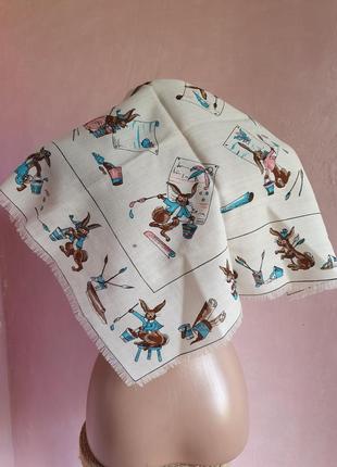 Вовняна вінтажна хустка