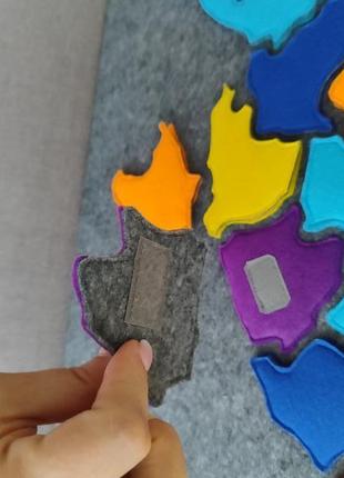 Карта- пазл украины из фетра. 2