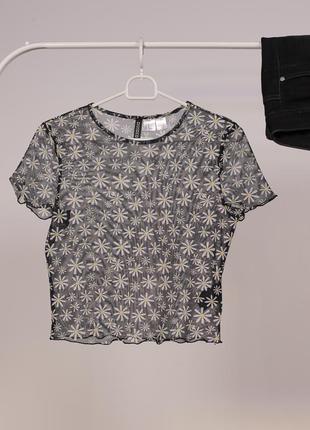 Топ в ромашки h&m2 фото