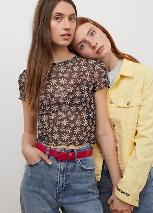 Топ в ромашки h&m