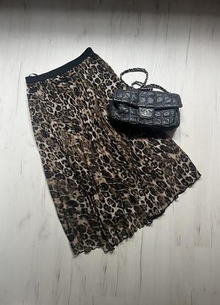 Плисерированная юбка миди primark